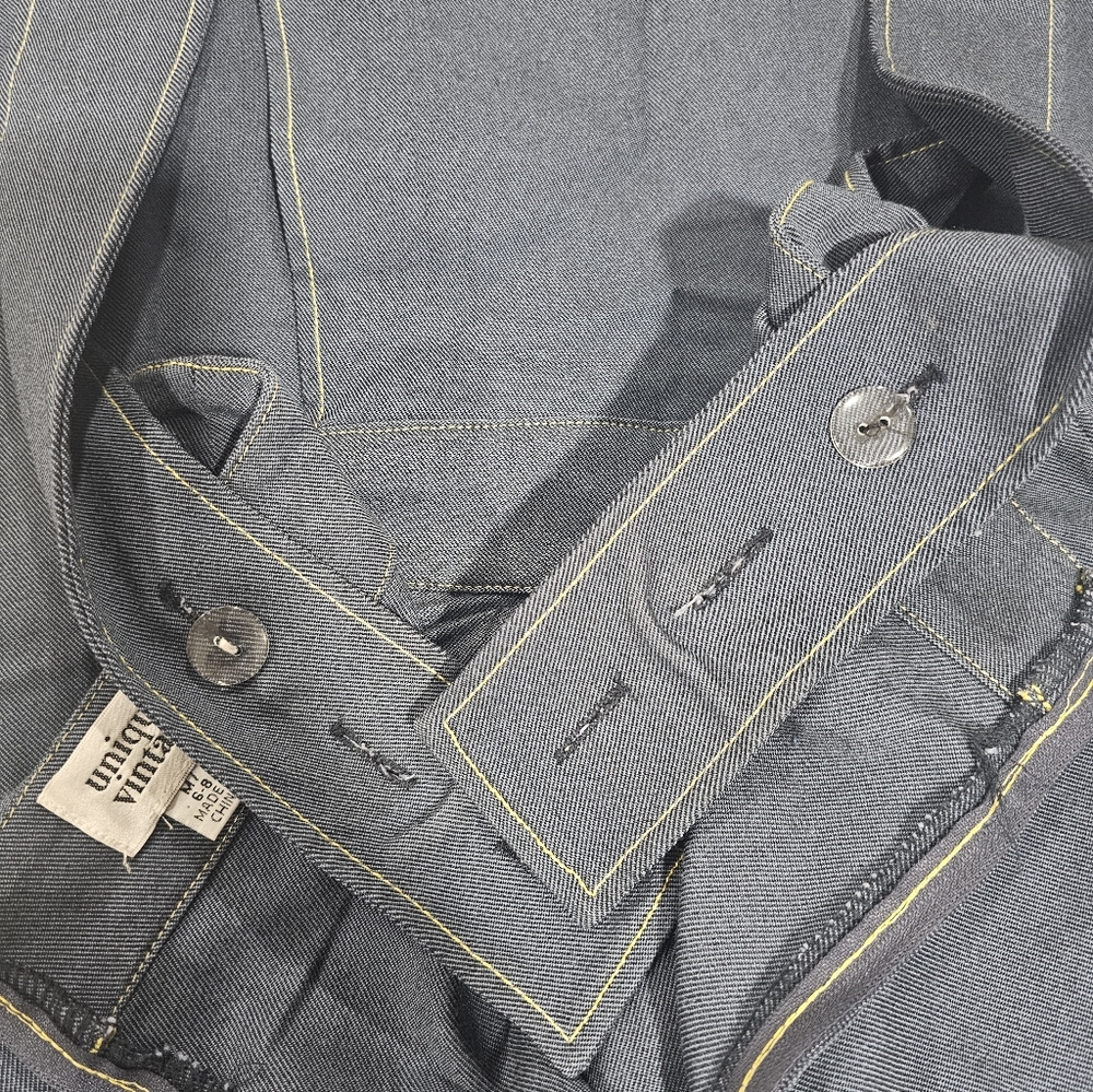 Unique Vintage Dark Denim Overalls - Picture 8 of 12